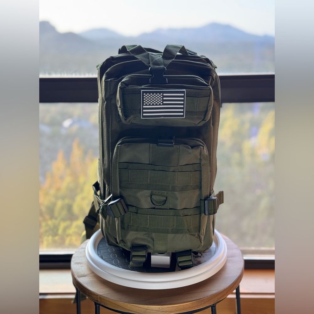 Olive Green Tactical Backpack - image 1